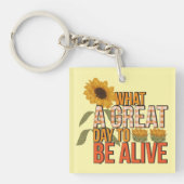 Inspirerend Grote Dag Wordart Key Sleutelhanger (voorkant)