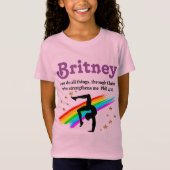 INSPIREREND GYMNAST BIJBELVERS GEPERSONALISEERD T- T-SHIRT (Voorkant)