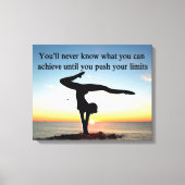 INSPIREREND GYMNASTICS QUOTE ONTWERP CANVAS AFDRUK (Voorkant)