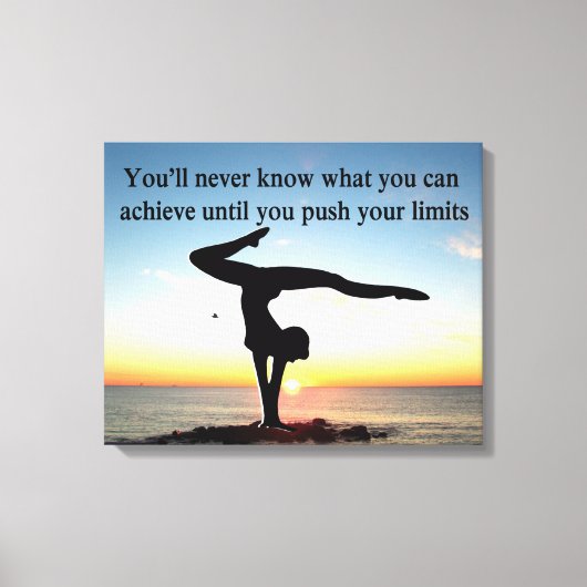 INSPIREREND GYMNASTICS QUOTE ONTWERP CANVAS AFDRUK (Voorkant)