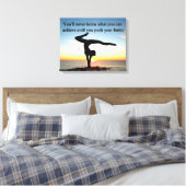 INSPIREREND GYMNASTICS QUOTE ONTWERP CANVAS AFDRUK (Insitu (Slaapkamer))