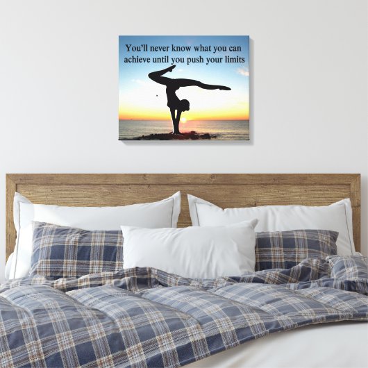 INSPIREREND GYMNASTICS QUOTE ONTWERP CANVAS AFDRUK (Insitu (Slaapkamer))