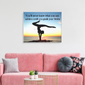 INSPIREREND GYMNASTICS QUOTE ONTWERP CANVAS AFDRUK (Insitu (Woonkamer))
