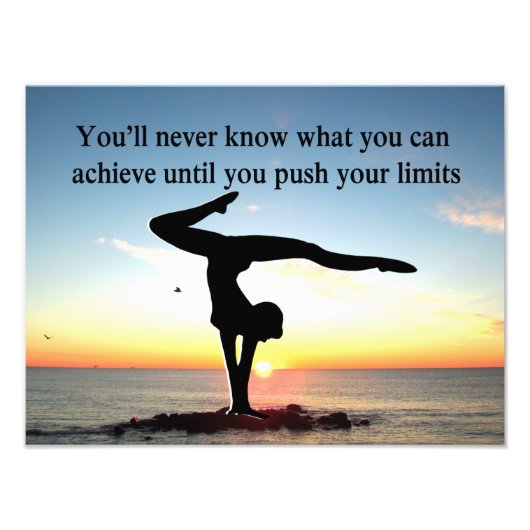 INSPIREREND GYMNASTICS QUOTE ONTWERP FOTO AFDRUK (Voorkant)