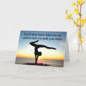 INSPIREREND GYMNASTICS QUOTE ONTWERP KAART (Gele Bloem)