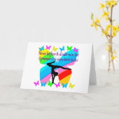 INSPIREREND GYMNASTIEK MEISJE VLINDER ONTWERP KAART (Gele Bloem)