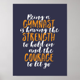 Inspirerend Gymnastiek Quote Gymnast Daughter Poster