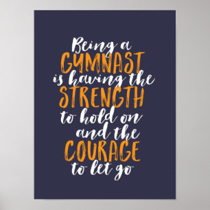 Inspirerend Gymnastiek Quote Gymnast Daughter Poster