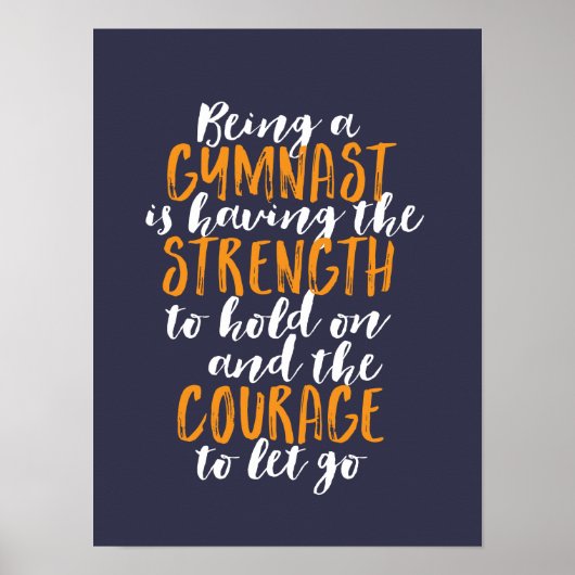 Inspirerend Gymnastiek Quote Gymnast Daughter Poster (Voorkant)