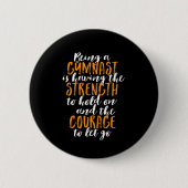 Inspirerend Gymnastiek Quote Gymnast Daughter Ronde Button 5,7 Cm (Voorkant)