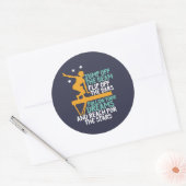 Inspirerend Gymnastiek Quote Gymnast Daughter Ronde Sticker (Envelop)
