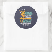 Inspirerend Gymnastiek Quote Gymnast Daughter Ronde Sticker (Tas)