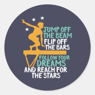 Inspirerend Gymnastiek Quote Gymnast Daughter Ronde Sticker