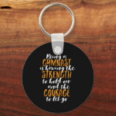Inspirerend Gymnastiek Quote Gymnast Daughter Sleutelhanger (Voorkant)
