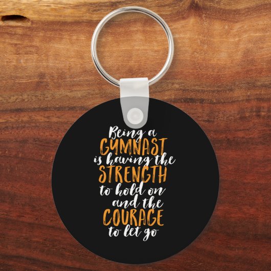 Inspirerend Gymnastiek Quote Gymnast Daughter Sleutelhanger (Voorkant)