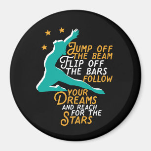 Inspirerend gymnastiek Quote Gymnast Girl Magneet