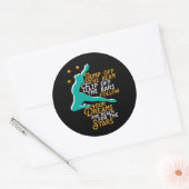 Inspirerend gymnastiek Quote Gymnast Girl Ronde Sticker (Envelop)