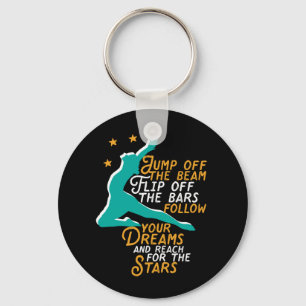 Inspirerend gymnastiek Quote Gymnast Girl Sleutelhanger