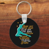 Inspirerend gymnastiek Quote Gymnast Girl Sleutelhanger (Voorkant)