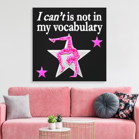 INSPIREREND GYMNASTISCH ONTWERP CANVAS AFDRUK (Insitu (Woonkamer))