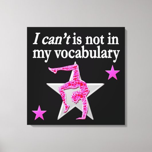 INSPIREREND GYMNASTISCH ONTWERP CANVAS AFDRUK (Voorkant)