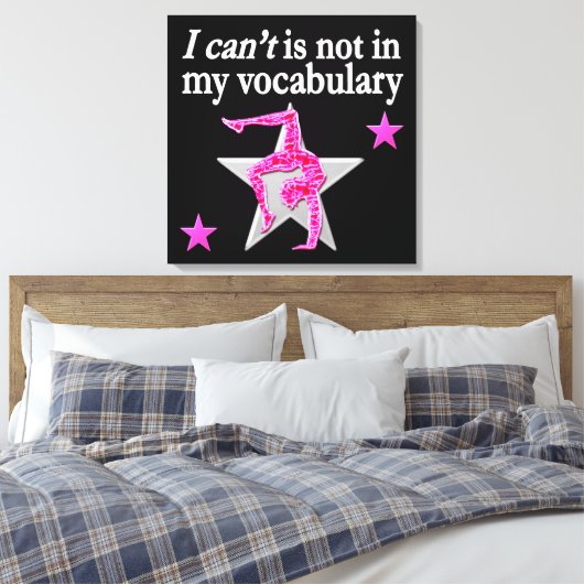 INSPIREREND GYMNASTISCH ONTWERP CANVAS AFDRUK (Insitu (Slaapkamer))