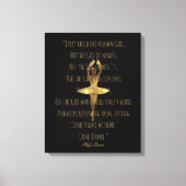 Inspirerend Hafiz Dance Quote Gold Ballet Dancer Canvas Afdruk (Voorkant)
