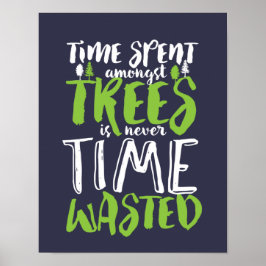 Inspirerend hak- en Camping Quote Forest Tree Poster