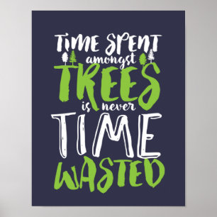 Inspirerend hak- en Camping Quote Forest Tree Poster