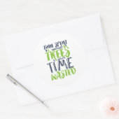 Inspirerend hak- en Camping Quote Forest Tree Ronde Sticker (Envelop)