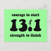 Inspirerend halve marathon briefkaart (Voorkant)