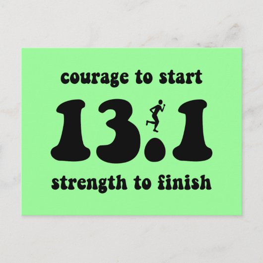 Inspirerend halve marathon briefkaart (Voorkant)