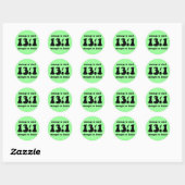 Inspirerend halve marathon ronde sticker (Vel)