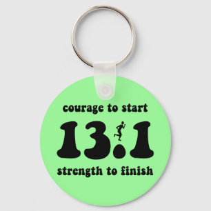Inspirerend halve marathon sleutelhanger