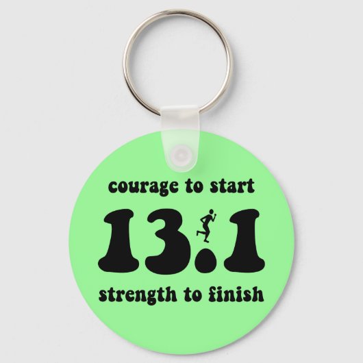 Inspirerend halve marathon sleutelhanger (Voorkant)