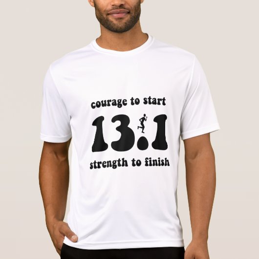 Inspirerend halve marathon t-shirt (Voorkant)
