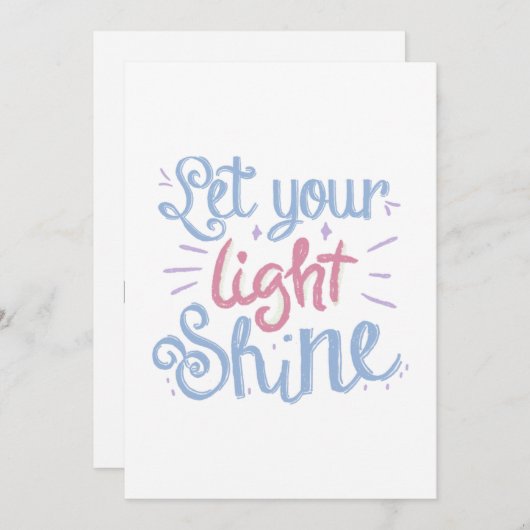 Inspirerend handgeschreven ontwerp kaart (Voorkant / Achterkant)