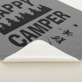 Inspirerend Happy Camper Camping Quote Fun Sherpa Deken (3/4)