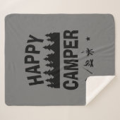 Inspirerend Happy Camper Camping Quote Fun Sherpa Deken (Voorkant (horizontaal))