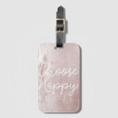 Inspirerend Happy Chic Dusty Roos Blush Pink Bagagelabel (Voorkant (verticaal))