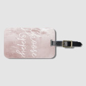 Inspirerend Happy Chic Dusty Roos Blush Pink Bagagelabel (Voorkant (horizontaal))