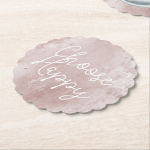Inspirerend Happy Chic Dusty Roos Blush Pink Kartonnen Onderzetters