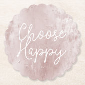 Inspirerend Happy Chic Dusty Roos Blush Pink Kartonnen Onderzetters (Voorkant)