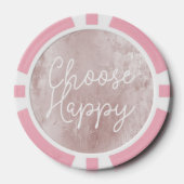 Inspirerend Happy Chic Dusty Roos Blush Pink Poker Chips (Voorkant)