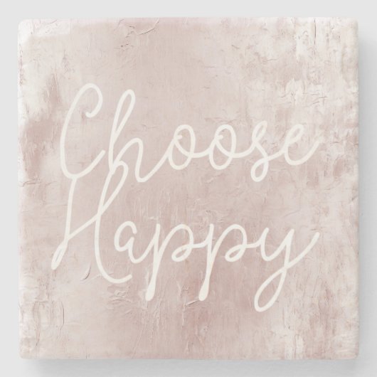 Inspirerend Happy Chic Dusty Roos Blush Pink Stenen Onderzetter (Voorkant)