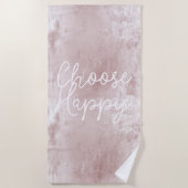Inspirerend Happy Chic Dusty Roos Blush Pink Strandlaken (Voorkant)