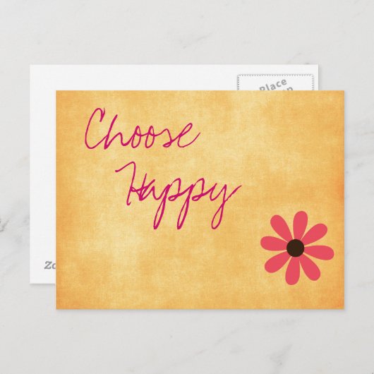 Inspirerend Happy Message-Briefkaart Briefkaart (Voorkant / Achterkant)