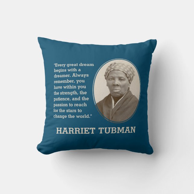 Inspirerend HARRIET TUBMAN Kussen (Voorkant)