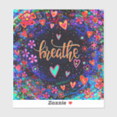 Inspirerend hart  ademhalingsinspiratie sticker (Vel)