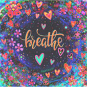 Inspirerend hart  ademhalingsinspiratie sticker (Voorkant)